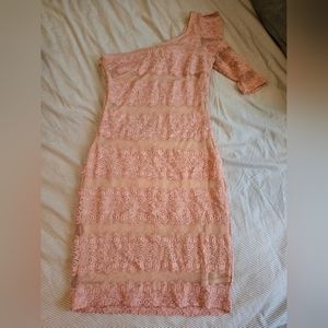 Windsor Pink off the shoulder dress